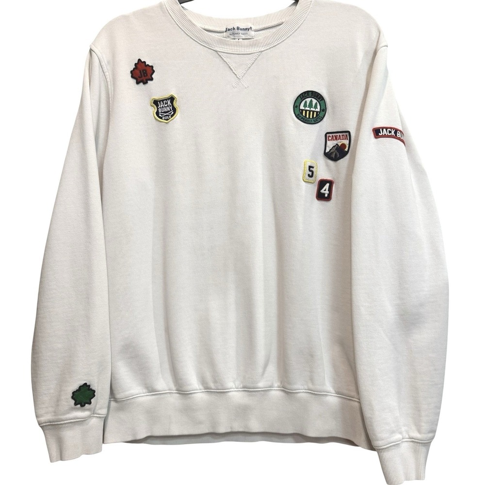 Jack Bunny Pearly Gates Patch Golf Crewneck Sweatshirt Japan Badge Logo L Rare